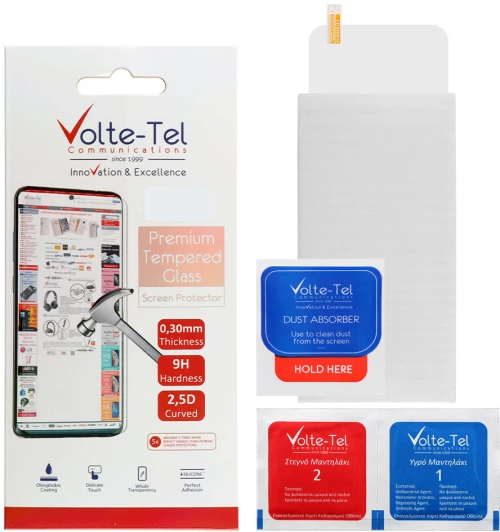 VOLTE-TEL TEMPERED GLASS REALME C30 6.5" 9H 0.30mm 2.5D FULL GLUE