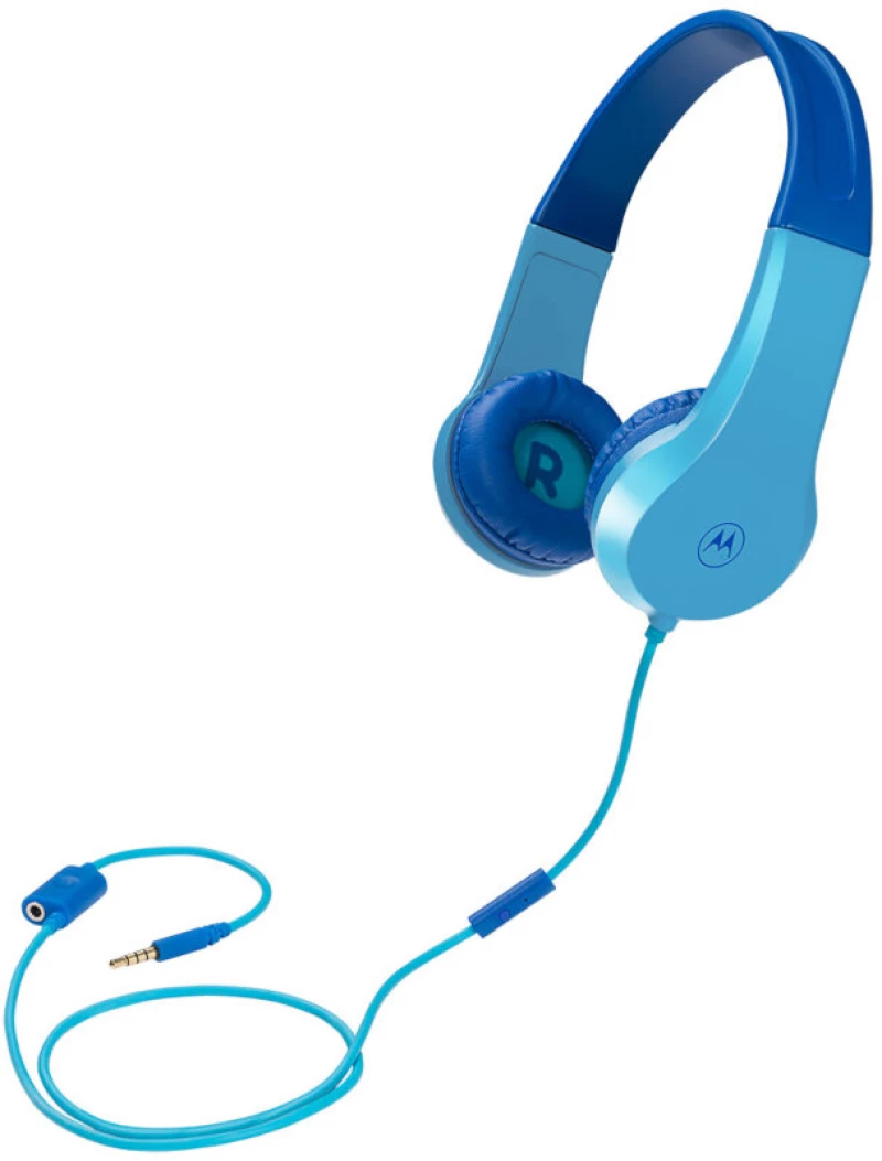 Motorola JR200 Blue Οn ear παιδικά ακουστικά Hands Free με splitter