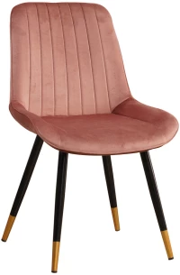 289495 ΚΑΡΕΚΛΑ MOSEY ΡΟΖ ΒΕΛΟΥΔΟ/ΜΕΤΑΛΛΟ/ΞΥΛΟ 52X57X85CM