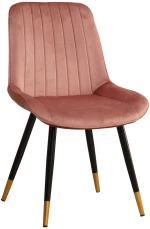 289495 ΚΑΡΕΚΛΑ MOSEY ΡΟΖ ΒΕΛΟΥΔΟ/ΜΕΤΑΛΛΟ/ΞΥΛΟ 52X57X85CM