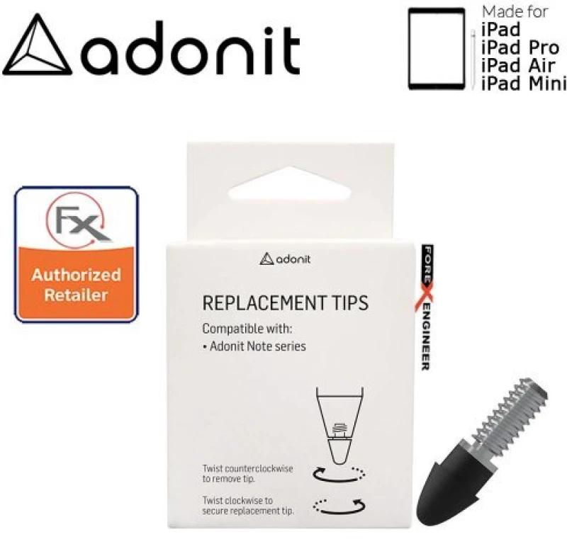 Adonit Tip ΜΥΤΗ αντικατάστασης για Adonit Note - 3x τεμ. - ARNT
