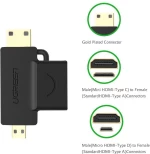UGREEN 20144 adapter mini,micro HDMI σε HDMI GOLD PLATED - ΜΑΥΡΟ - UGR636BLK