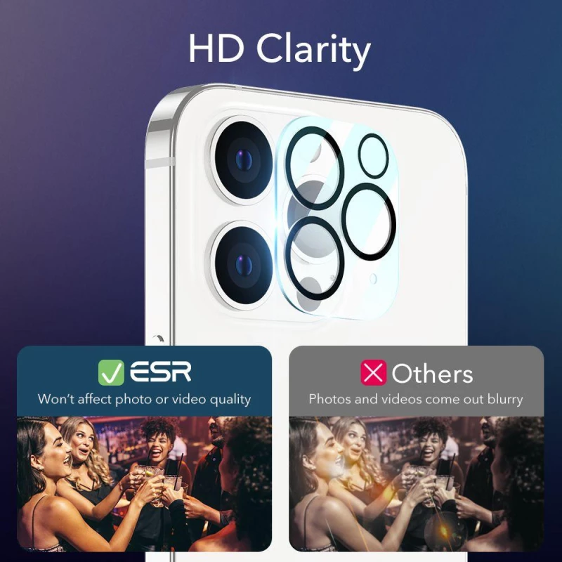 ESR Γυαλί προστασίας για CAMERA LENS for Apple IPHONE 12 PRO 6.1 - ΜΑΥΡΟ - 2 TEM