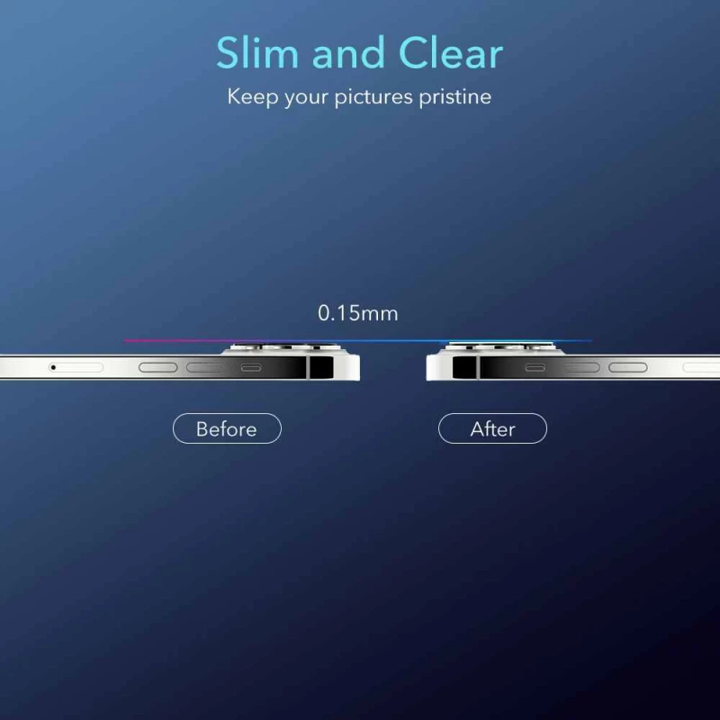ESR Γυαλί προστασίας για CAMERA LENS for Apple IPHONE 12 PRO 6.1 - ΜΑΥΡΟ - 2 TEM