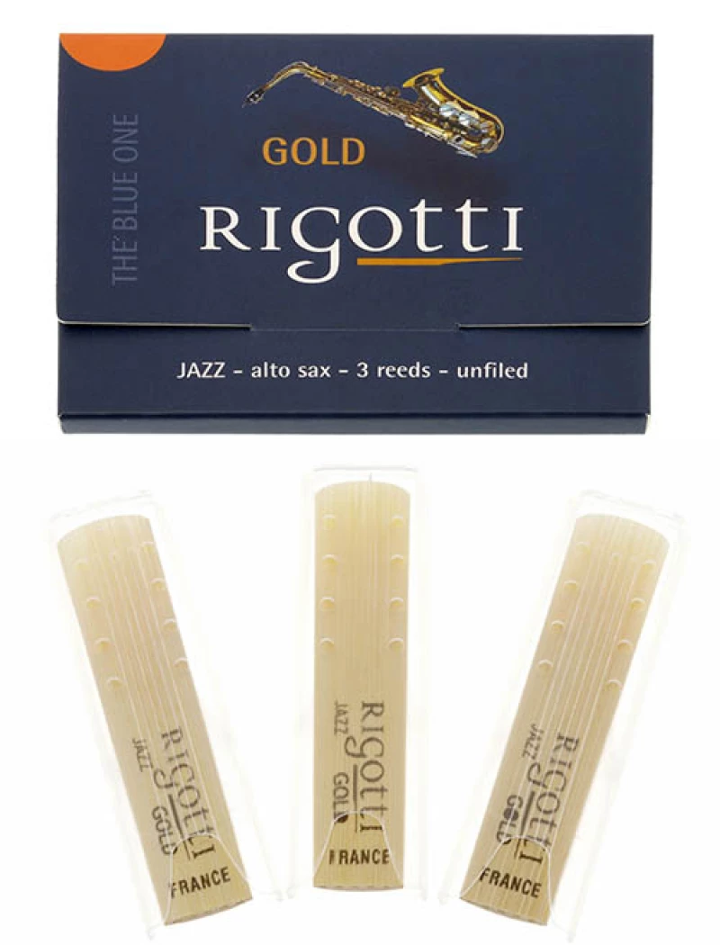 Rigotti Jazz Gold, The Blue One, Alto Sax - 3 (3-pack)
