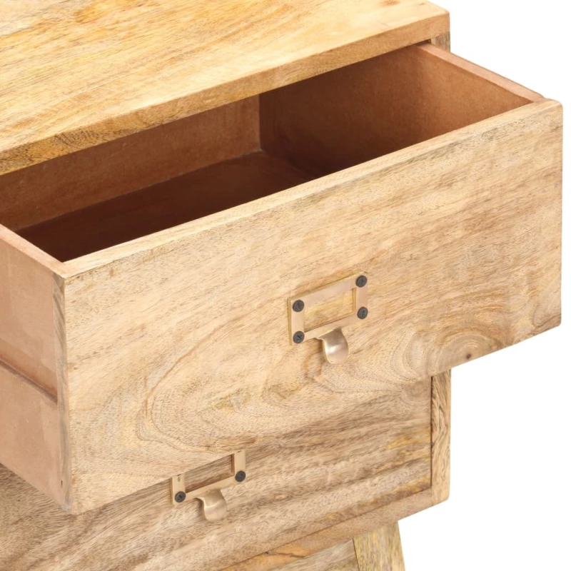 vidaXL Κομοδίνο 40 x 35 x 55 εκ. από Μασίφ Ξύλο Μάνγκο  Καφέ