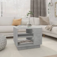 vidaXL Τραπεζάκι Σαλονιού Γκρι Σκυροδέματος 55x55x43 εκ. Μοριοσανίδα N/A Γκρι