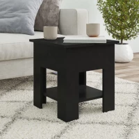 vidaXL Τραπεζάκι Σαλονιού Μαύρο 40 x 40 x 42 εκ. από Συνθετικό Ξύλο N/A Μαύρο