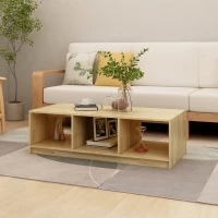 vidaXL Τραπεζάκι Σαλονιού 110 x 50 x 34 εκ. από Μασίφ Ξύλο Πεύκου N/A Καφέ