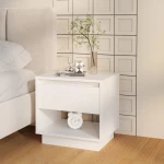 vidaXL Κομοδίνα 2 τεμ. Λευκά 45 x 34 x 44 εκ. από Μοριοσανίδα N/A Λευκό