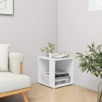 vidaXL Τραπέζι Βοηθητικό Λευκό 33 x 33 x 34,5 εκ. από Μοριοσανίδα N/A Λευκό