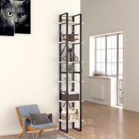 vidaXL Βιβλιοθήκη με 6 Ράφια Λευκή 40 x 30 x 210 εκ. από Μοριοσανίδα 40 x 30 x 210 cm Λευκό