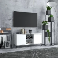 vidaXL Έπιπλο Τηλεόρασης Λευκό 103,5 x 35 x 50 εκ. με Μεταλλικά Πόδια N/A Λευκό