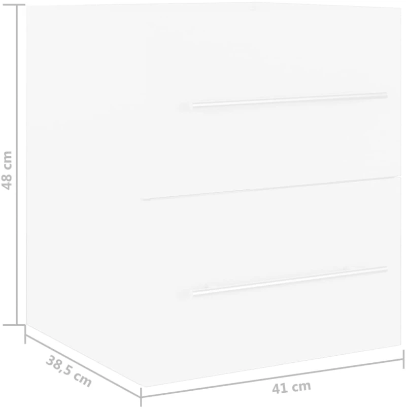 vidaXL Ντουλάπι Νιπτήρα Λευκό 41 x 38,5 x 48 εκ. από Μοριοσανίδα N/A Λευκό