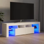 vidaXL Έπιπλο Τηλεόρασης με LED Λευκό 140 x 35 x 40 εκ. N/A Λευκό