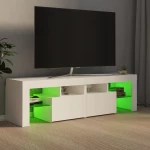 vidaXL Έπιπλο Τηλεόρασης με LED Λευκό 140 x 35 x 40 εκ. N/A Λευκό