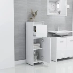 vidaXL Στήλη Μπάνιου Λευκή 30 x 30 x 95 εκ. από Μοριοσανίδα N/A Λευκό