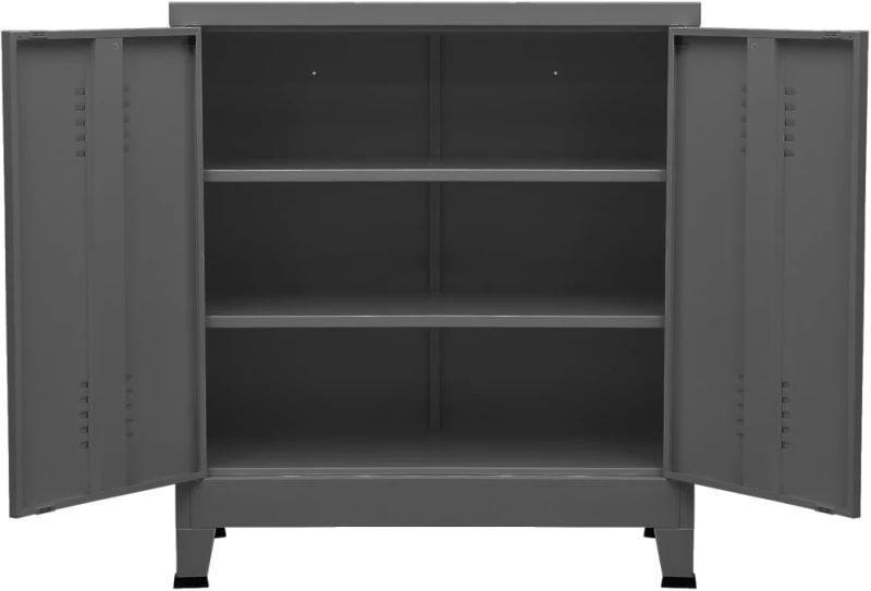 vidaXL Αρχειοθήκη Βιομηχανική Ανθρακί 90 x 40 x 100 εκ. από Ατσάλι N/A Ανθρακί