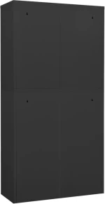 vidaXL Ντουλάπα Γραφείου Ανθρακί 90 x 40 x 180 εκ. Ατσάλινη N/A Ανθρακί