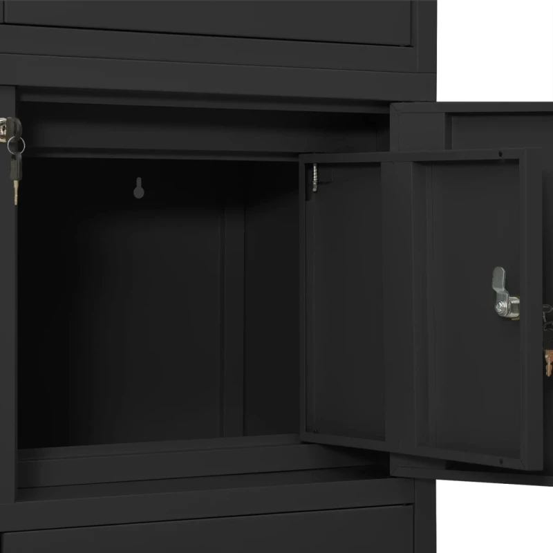 vidaXL Ντουλάπα Γραφείου Ανθρακί 90 x 40 x 180 εκ. Ατσάλινη N/A Ανθρακί