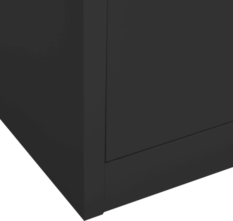 vidaXL Ντουλάπα Γραφείου Ανθρακί 90 x 40 x 180 εκ. Ατσάλινη N/A Ανθρακί