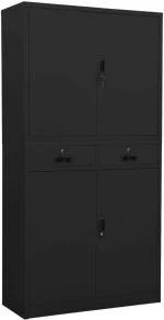 vidaXL Ντουλάπα Γραφείου Ανθρακί 90 x 40 x 180 εκ. Ατσάλινη N/A Ανθρακί