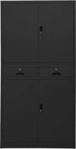 vidaXL Ντουλάπα Γραφείου Ανθρακί 90 x 40 x 180 εκ. Ατσάλινη N/A Ανθρακί