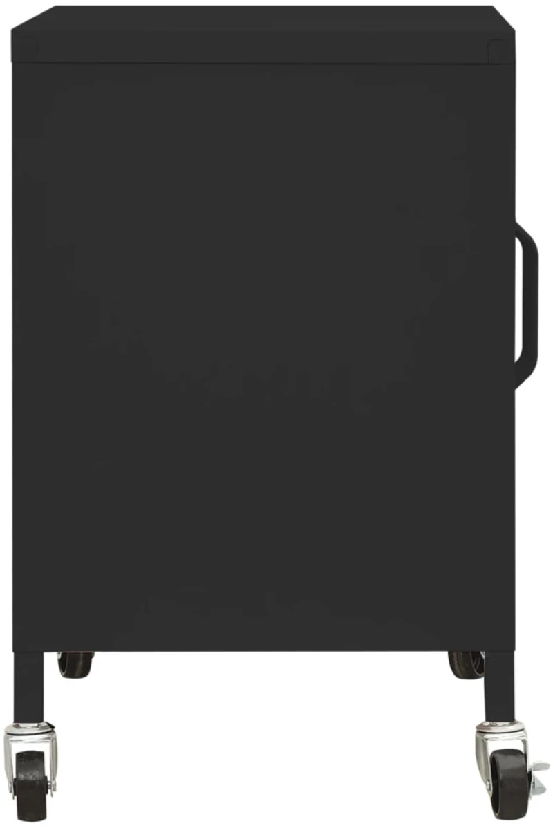 vidaXL Ντουλάπι Αποθήκευσης Μαύρο 60 x 35 x 49 εκ. από Ατσάλι N/A Μαύρο