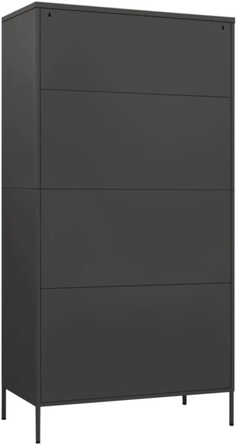 vidaXL Ντουλάπα Ανθρακί 90 x 50 x 180 εκ. από Ατσάλι N/A Ανθρακί