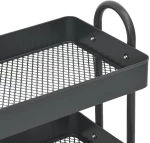 vidaXL Τροχήλατη Βάση 3 Επιπέδων Ανθρακί 43 x 34 x 79 εκ. από Ατσάλι  Ανθρακί