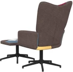 vidaXL Πολυθρόνα Relax Σχέδιο Patchwork Υφασμάτινη με Σκαμπό  Πολύχρωμο