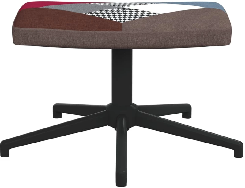 vidaXL Πολυθρόνα Relax Σχέδιο Patchwork Υφασμάτινη με Σκαμπό  Πολύχρωμο