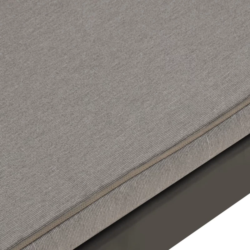 vidaXL Πάγκος Κήπου Γκρι Πλαστικός με Μαξιλάρι N/A Γκρι