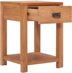 vidaXL Κομοδίνο 35 x 35 x 50 εκ. από Μασίφ Ξύλο Teak  Καφέ