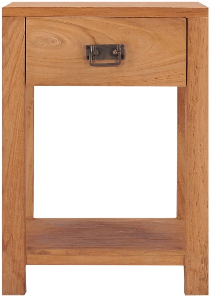 vidaXL Κομοδίνο 35 x 35 x 50 εκ. από Μασίφ Ξύλο Teak  Καφέ