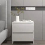 vidaXL Κομοδίνο Λευκό 45 x 34,5 x 44,5 εκ. από Μοριοσανίδα N/A Λευκό