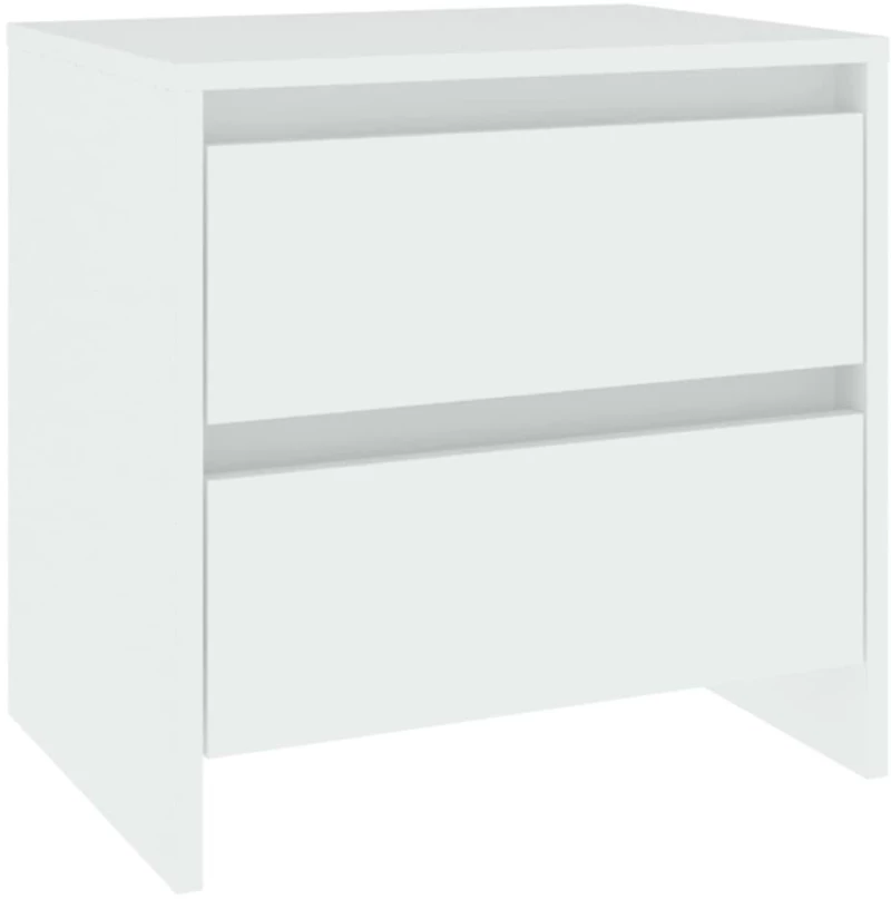 vidaXL Κομοδίνο Λευκό 45 x 34,5 x 44,5 εκ. από Μοριοσανίδα N/A Λευκό