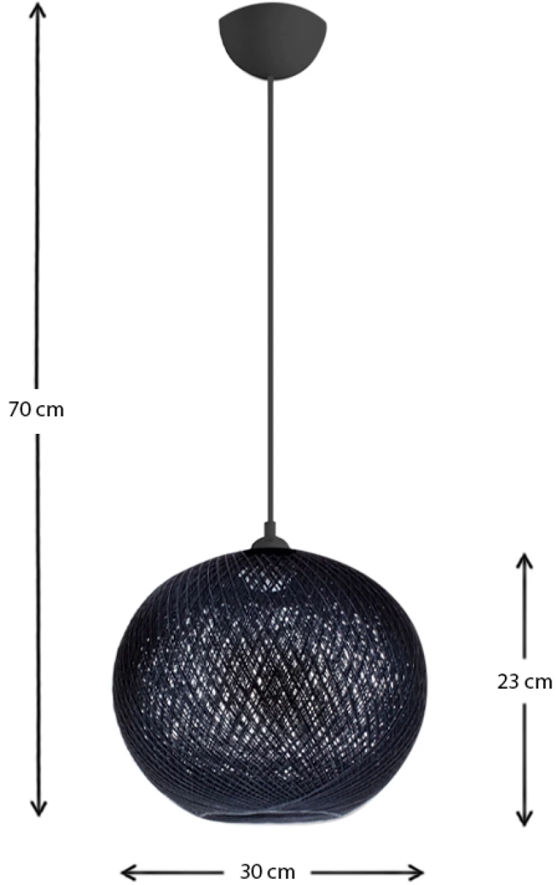 Φωτιστικό οροφής Gibson Megapap χρώμα μαύρο 30x23x70εκ.