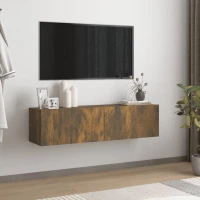 vidaXL Έπιπλο Τηλεόρασης Τοίχου Καπνιστή Δρυς 120x30x30 εκ. Επεξ. Ξύλο 120 x 30 x 30 cm Καφέ