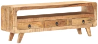 vidaXL Έπιπλο Τηλεόρασης 117x30x41 εκ. Μασίφ Ακατέργαστο Ξύλο Μάνγκο N/A Καφέ