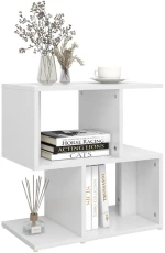 vidaXL Κομοδίνο Λευκό 50 x 30 x 51,5 εκ. από Μοριοσανίδα N/A Λευκό