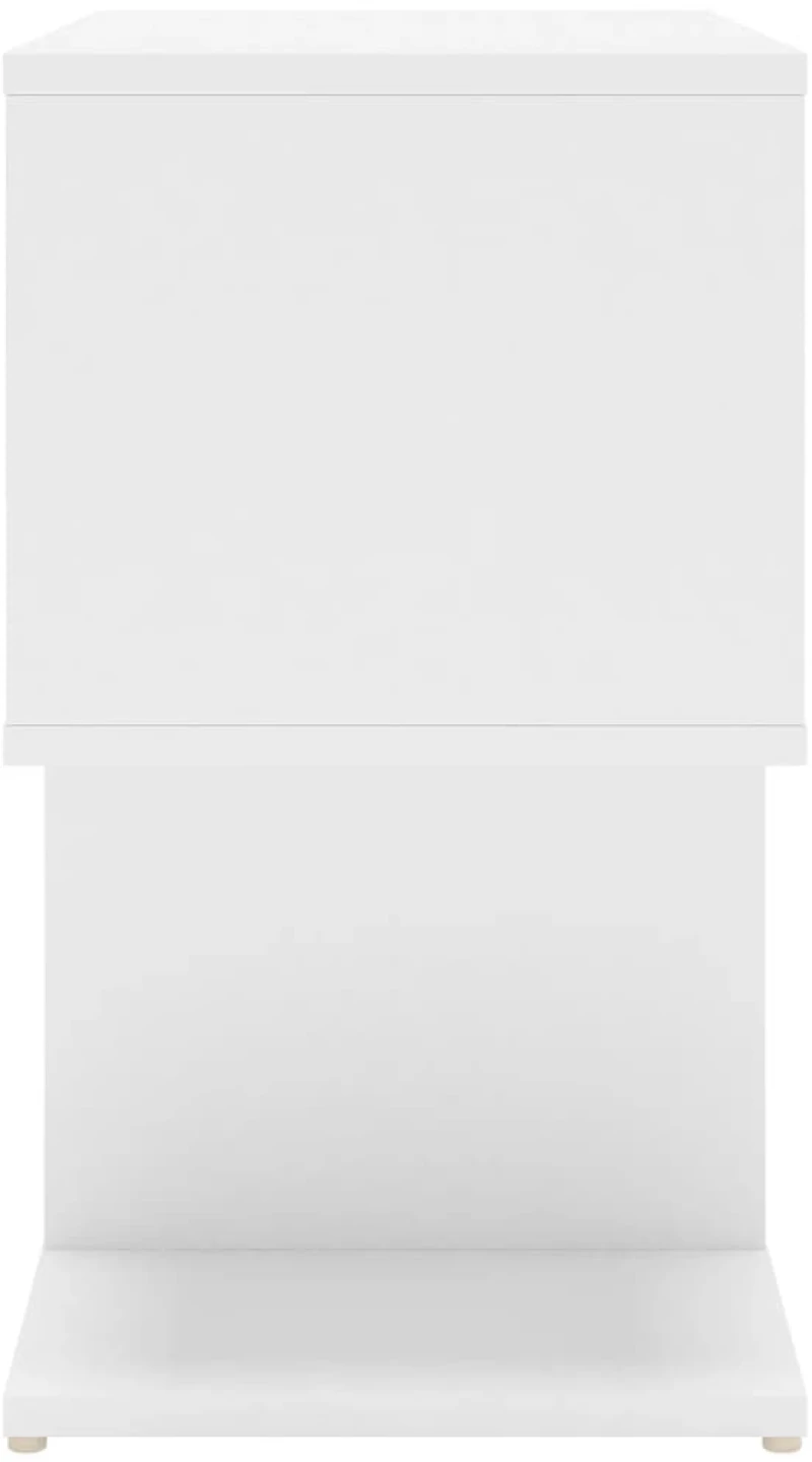 vidaXL Κομοδίνο Λευκό 50 x 30 x 51,5 εκ. από Μοριοσανίδα N/A Λευκό