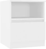 vidaXL Κομοδίνο Λευκό 40 x 40 x 50 εκ. από Μοριοσανίδα N/A Λευκό