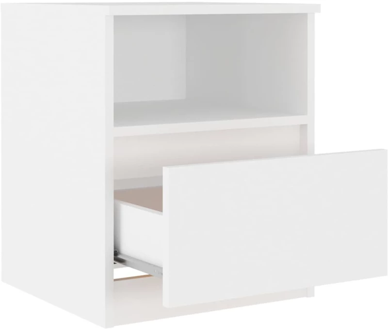 vidaXL Κομοδίνο Λευκό 40 x 40 x 50 εκ. από Μοριοσανίδα N/A Λευκό