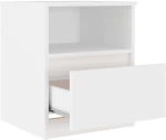 vidaXL Κομοδίνο Λευκό 40 x 40 x 50 εκ. από Μοριοσανίδα N/A Λευκό