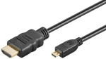 GOOBAY καλώδιο HDMI σε HDMI Micro 53784 με Ethernet, 4K, 1.5m, μαύρο