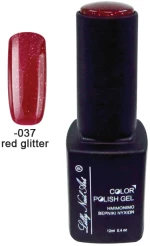Ημιμόνιμο τριφασικό μανό 12ml - Red glitter [40504008-037]