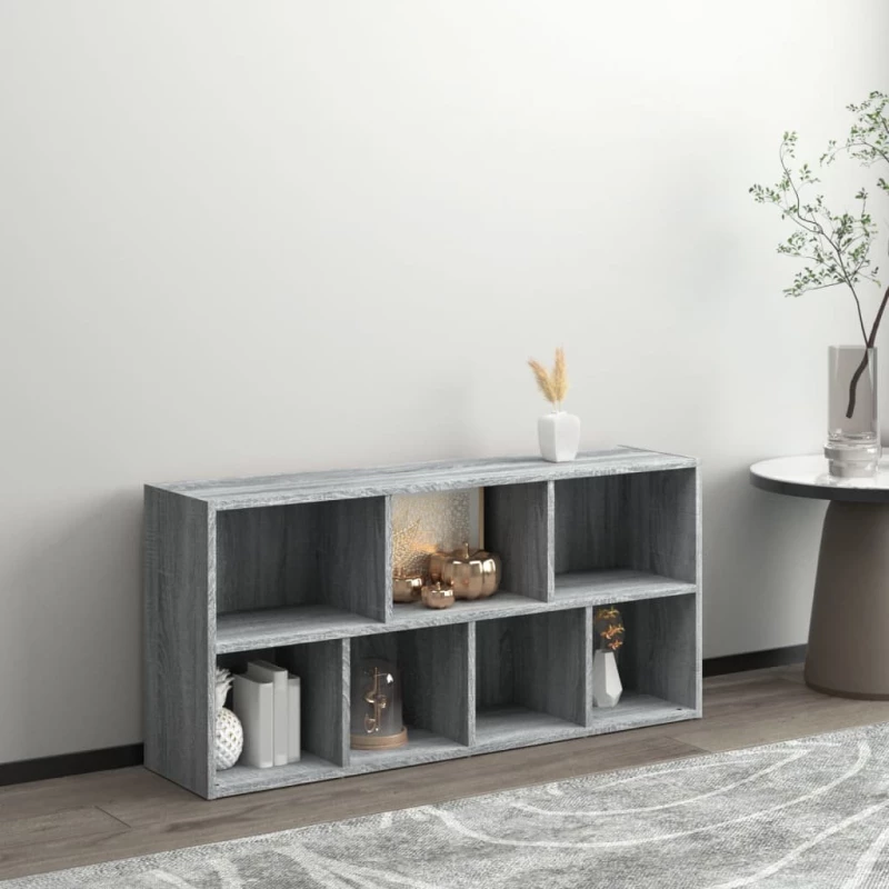 vidaXL Βιβλιοθήκη Γκρι Sonoma 50 x 25 x 106 εκ. N/A Γκρι