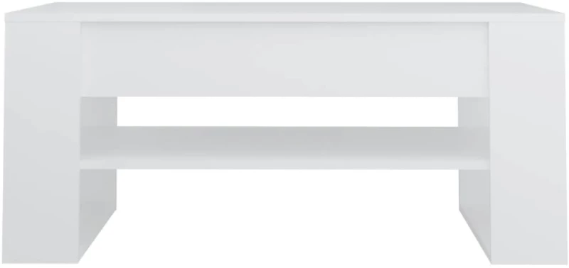 vidaXL Τραπεζάκι Σαλονιού Λευκό 102 x 55 x 45 εκ. από Επεξεργ. Ξύλο N/A Λευκό