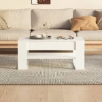 vidaXL Τραπεζάκι Σαλονιού Λευκό 102 x 55 x 45 εκ. από Επεξεργ. Ξύλο N/A Λευκό